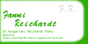 fanni reichardt business card